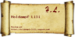 Holdampf Lili névjegykártya